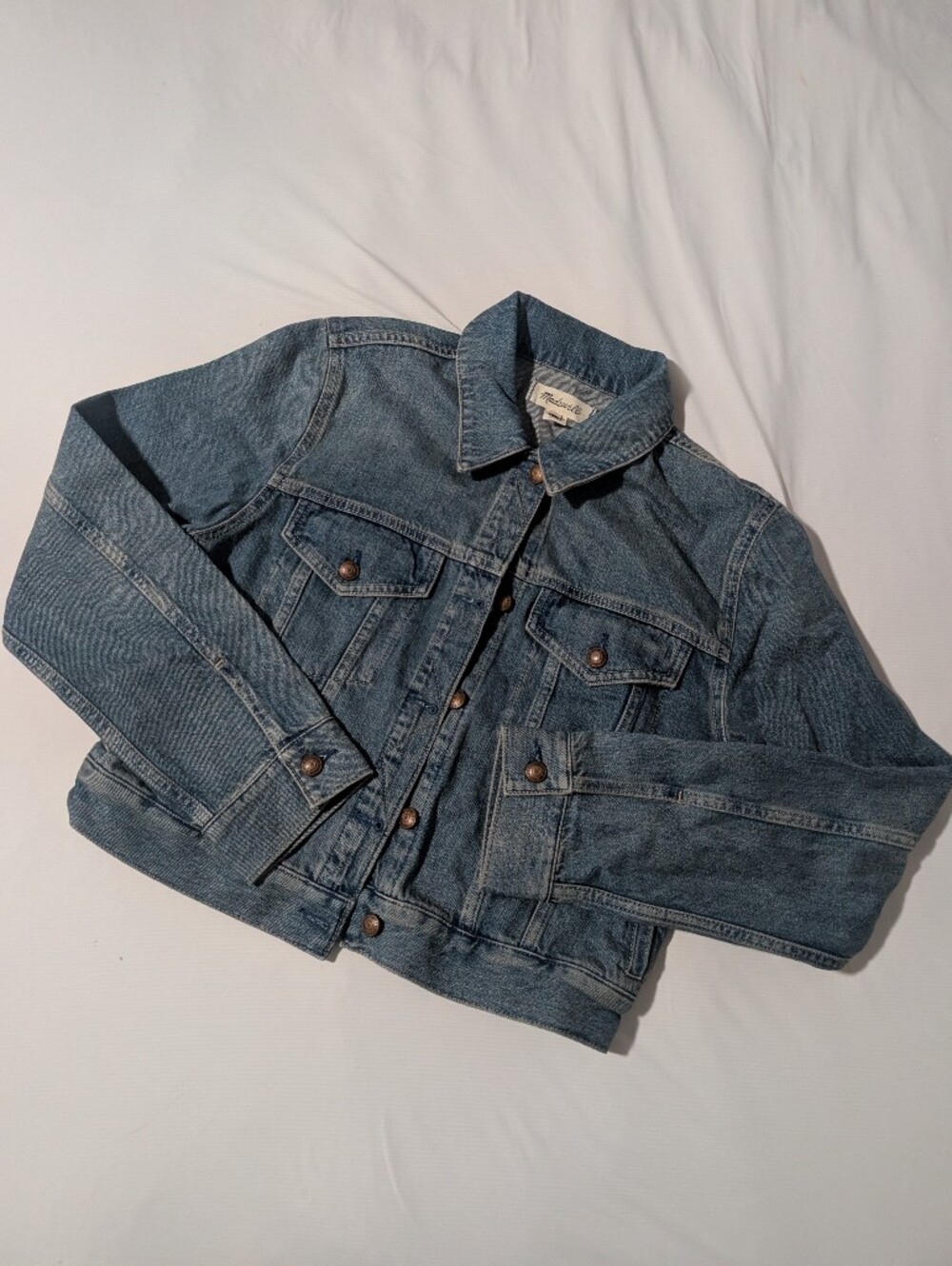 Cropped Denim Trucker Jacket